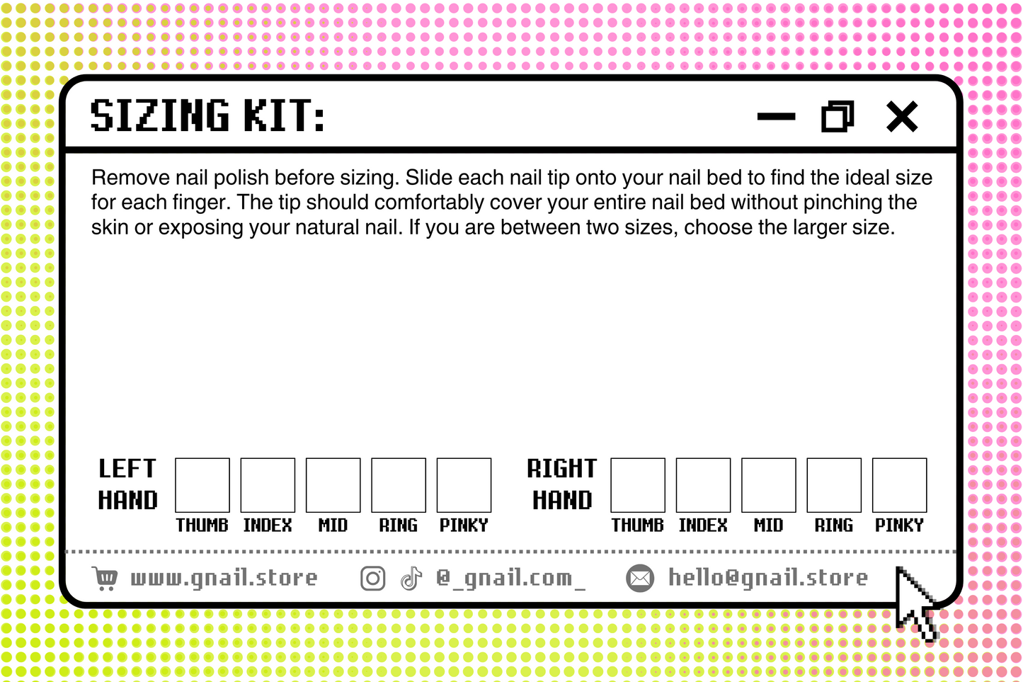 SIZING KIT